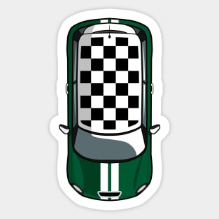 Green Mini Cooper Sticker